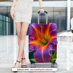 1-Piece Flower Pattern Colorful Artistic Vibrant Nature Beautiful  Suitcase Luggage Cover, Stretch Protective Sleeve