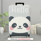 1-Piece Cute Panda  Hello Printed  Suitcase Luggage Cover, Stretch Protective Sleeve