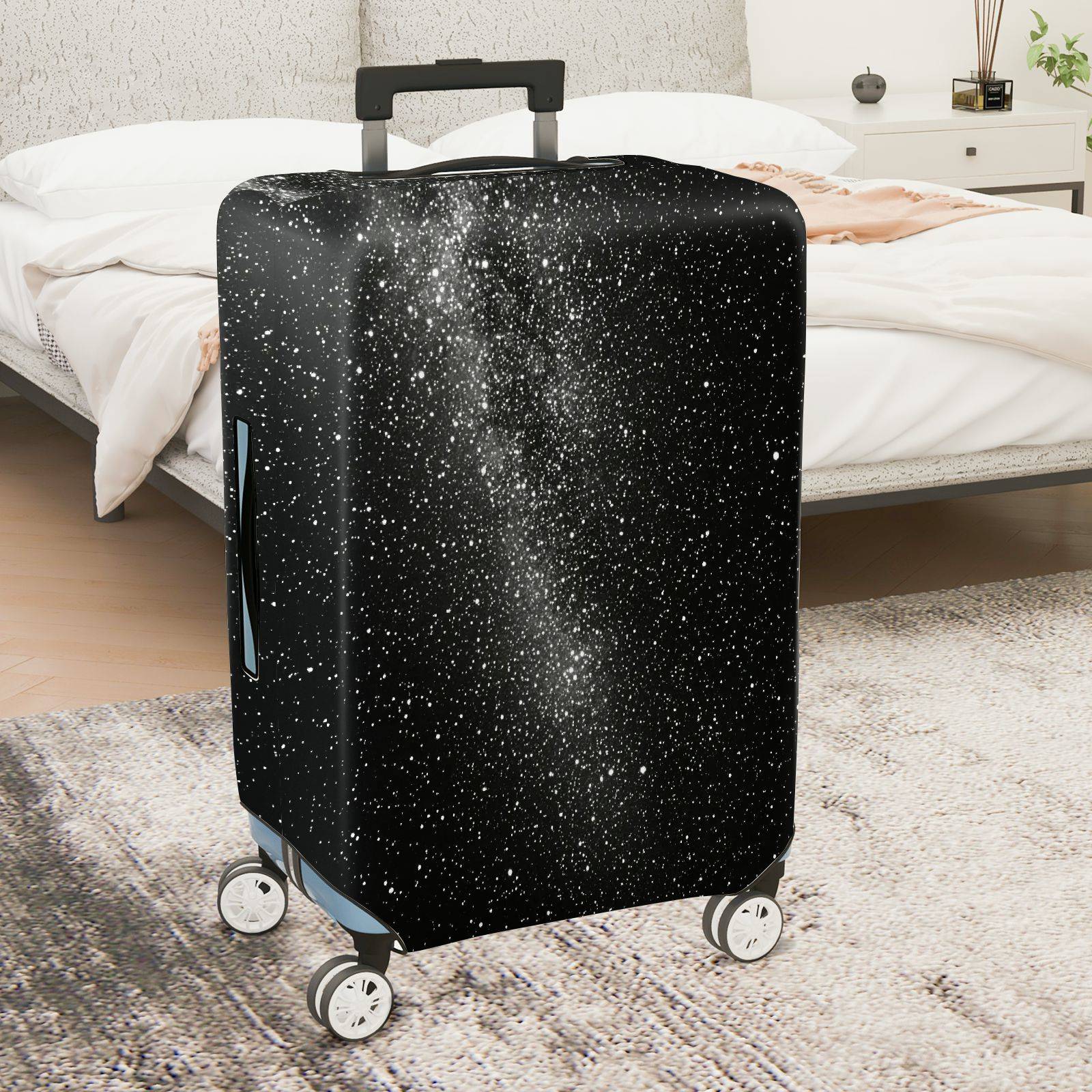 1-Piece Starry Night Galaxy Cosmic Space Astral Celestial  Suitcase Luggage Cover, Stretch Protective Sleeve