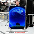 1-Piece Blue Earth Universe Space Night Landscape  Suitcase Luggage Cover, Stretch Protective Sleeve