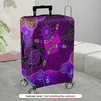 1-Piece Abstract Tribal Animal Boomerang Geometric Art  Suitcase Luggage Cover, Stretch Protective Sleeve