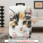 1-Piece Cute Adorable Cat Watercolor Animal Art  Suitcase Luggage Cover, Stretch Protective Sleeve