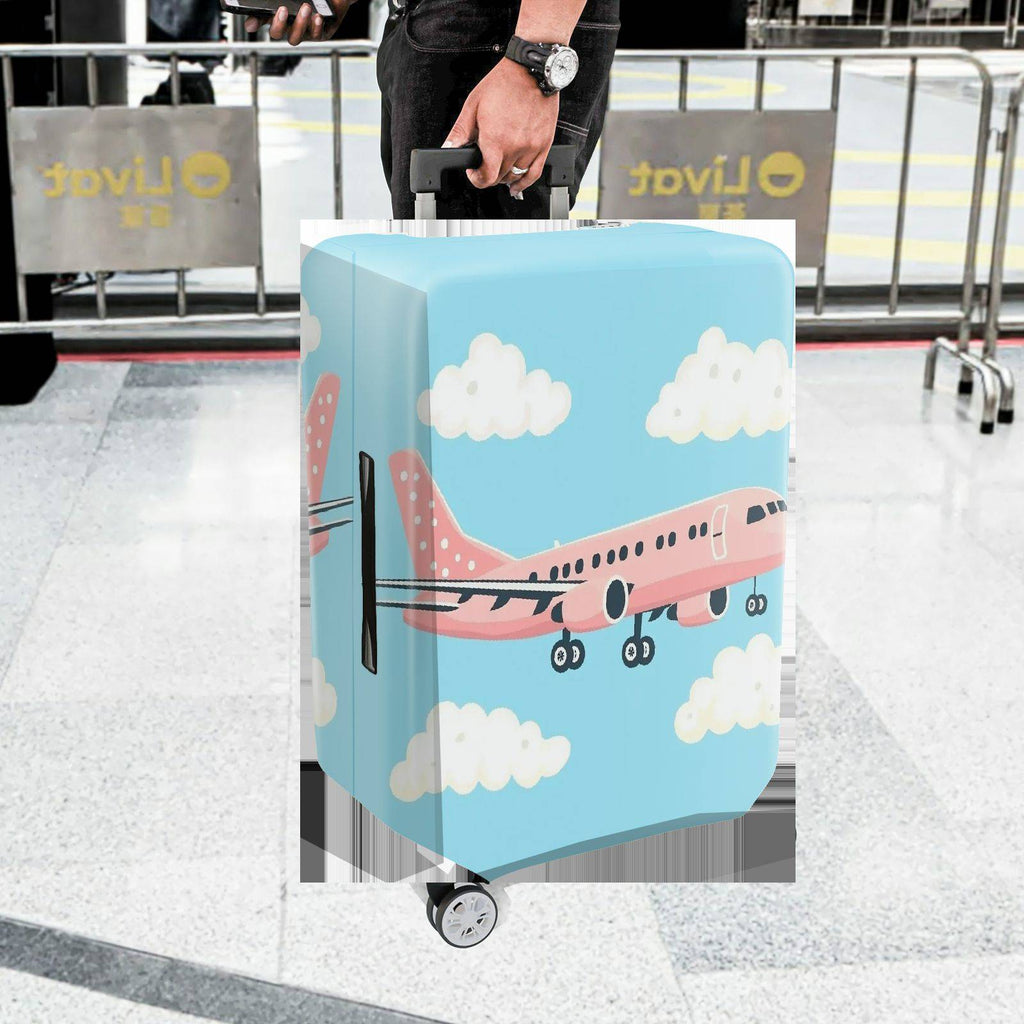 1-Piece Airplane Cloud Sky Travel Luggage  Suitcase Luggage Cover, Stretch Protective Sleeve