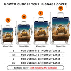 1-Piece Adventure Motorsport Racing Off-road Extreme Action  Suitcase Luggage Cover, Stretch Protective Sleeve