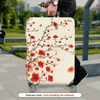 1-Piece Elegant Sakura Floral Branch Pattern Travel  Suitcase Luggage Cover, Stretch Protective Sleeve