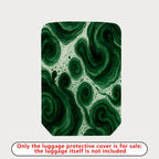 1-Piece Abstract Swirl Pattern Green Artistic Fluid Natural  Suitcase Luggage Cover, Stretch Protective Sleeve