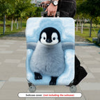 1-Piece Cute Penguin Snow Winter Travel  Suitcase Luggage Cover, Stretch Protective Sleeve