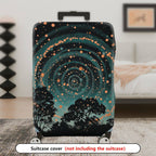 1-Piece Starry Night Forest Abstract Artistic Cosmic Sky  Suitcase Luggage Cover, Stretch Protective Sleeve