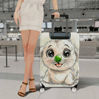 1-Piece Cute Dog  Animal Fun Playful Luggage  Suitcase Luggage Cover, Stretch Protective Sleeve