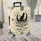 1-Piece Mystical Vintage Floral Black Cat Eye Star  Suitcase Luggage Cover, Stretch Protective Sleeve