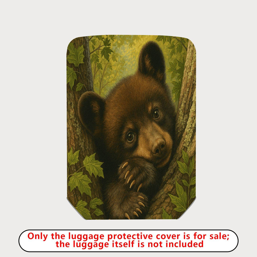 1-Piece Cute Bear Nature Forest Animal Tree  Suitcase Luggage Cover, Stretch Protective Sleeve