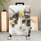 1-Piece Cute Adorable Cat Watercolor Animal Art  Suitcase Luggage Cover, Stretch Protective Sleeve