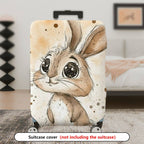 1-Piece Cute Animal  Bunny Polka Dot Watercolor  Suitcase Luggage Cover, Stretch Protective Sleeve