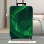 1-Piece Green Aurora Starry Night Cosmic Glow Universe  Suitcase Luggage Cover, Stretch Protective Sleeve