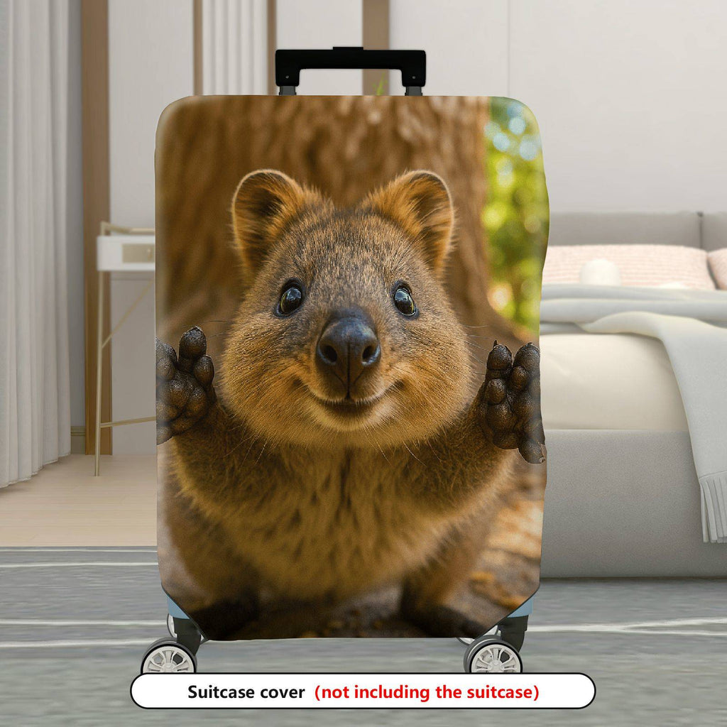 1-Piece Quokka Animal Nature Cuteness Forest Joy  Suitcase Luggage Cover, Stretch Protective Sleeve