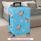 1-Piece Airplane Cloud Sun Blue Travel Adventure Luggage  Suitcase Luggage Cover, Stretch Protective Sleeve