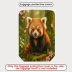 1-Piece Red Panda Floral Nature Forest Cute Animal  Suitcase Luggage Cover, Stretch Protective Sleeve