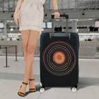 1-Piece Geometric Circular Abstract Modern Artistic Vibrant  Suitcase Luggage Cover, Stretch Protective Sleeve