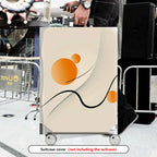 1-Piece Minimalist Abstract Geometric Art Orange Swirl  Suitcase Luggage Cover, Stretch Protective Sleeve