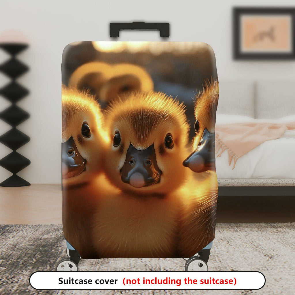 1-Piece Adorable Duckling Animal Cute Warm Yellow  Suitcase Luggage Cover, Stretch Protective Sleeve
