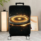 1-Piece Cosmic Galaxy Nebula Starry Night Luminous Black  Suitcase Luggage Cover, Stretch Protective Sleeve