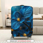 1-Piece Blue Floral Nature Abstract Artistic Elegant  Suitcase Luggage Cover, Stretch Protective Sleeve