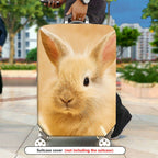 1-Piece Cute Bunny Animal Nature Beige Soft  Suitcase Luggage Cover, Stretch Protective Sleeve