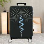 1-Piece Elegant Cosmic Energy Serpent Spiritual Abstract  Suitcase Luggage Cover, Stretch Protective Sleeve