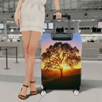 1-Piece Sunrise Tree Nature Landscape Scenery Sunset  Suitcase Luggage Cover, Stretch Protective Sleeve