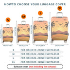 1-Piece Sunset Beach Tropical Birds Mountain Landscape Nature Scene  Suitcase Luggage Cover, Stretch Protective Sleeve