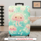 1-Piece Cute  Jellyfish Pink Ocean Fantasy Pattern  Suitcase Luggage Cover, Stretch Protective Sleeve