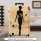 1-Piece Abstract Silhouette Geometric Pattern Modern Stylish  Suitcase Luggage Cover, Stretch Protective Sleeve