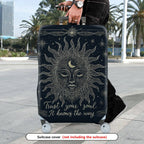 1-Piece Sun Moon Starry Spiritual Mystical Cosmic  Suitcase Luggage Cover, Stretch Protective Sleeve
