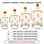 1-Piece Gingerbread Man Holiday Christmas Winter Festive  Suitcase Luggage Cover, Stretch Protective Sleeve
