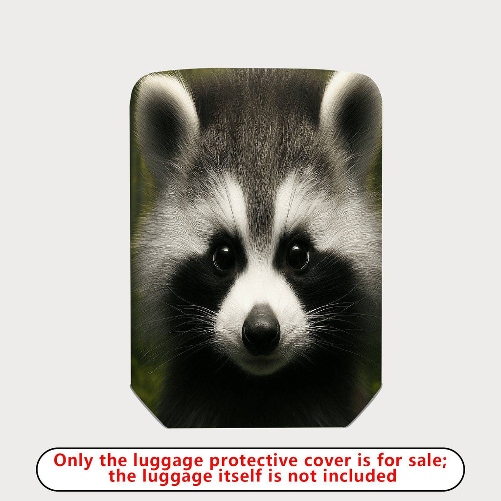 1-Piece Cute Animal Raccoon Face Wildlife Nature Fun  Suitcase Luggage Cover, Stretch Protective Sleeve