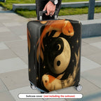 1-Piece Koi Fish Yin Yang Cosmic Starry Artistic  Suitcase Luggage Cover, Stretch Protective Sleeve