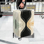 1-Piece Abstract Fluid Swirl Speckled Earthy Universe  Suitcase Luggage Cover, Stretch Protective Sleeve