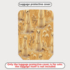 1-Piece Cute Weasel Animal Nature Pastel Art  Suitcase Luggage Cover, Stretch Protective Sleeve