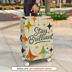 1-Piece Abstract Retro Inspirational Colorful Star Pattern  Suitcase Luggage Cover, Stretch Protective Sleeve