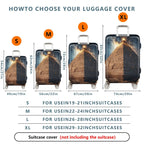 1-Piece Cosmic Pyramid Starry Night Ancient Mystical Galactic  Suitcase Luggage Cover, Stretch Protective Sleeve