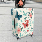 1-Piece Butterfly Floral Cherry Blossom Nature Aesthetic  Suitcase Luggage Cover, Stretch Protective Sleeve