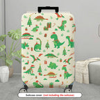 1-Piece Christmas Dinosaur Gift Tree Holiday Snow  Suitcase Luggage Cover, Stretch Protective Sleeve