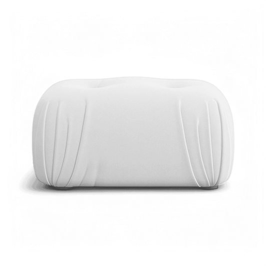 Ottoman Rune en velours blanc cassé