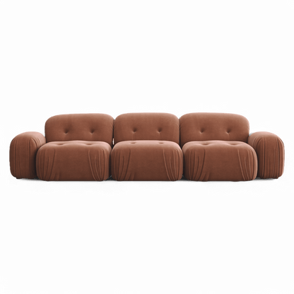 Canapé sectionnel Rune en velours terracotta