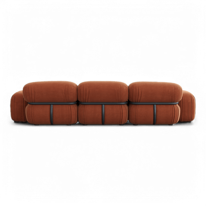 Canapé sectionnel Rune en velours terracotta