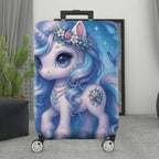 1-Piece Unicorn Painted Floral Butterfly  Suitcase Luggage Cover, Stretch Protective Sleeve