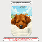1-Piece Dog Sleeping Clouds Fun Cute Cozy  Suitcase Luggage Cover, Stretch Protective Sleeve