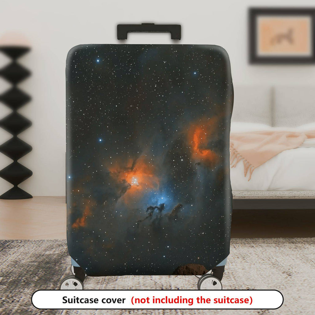 1-Piece Nebula Galaxy Starry Space Universe Cosmic  Suitcase Luggage Cover, Stretch Protective Sleeve
