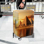 1-Piece Sunset Pyramid Desert Oasis Landscape Egypt Ancient  Suitcase Luggage Cover, Stretch Protective Sleeve