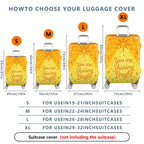 1-Piece Inspirational Bright Starry Quote Text Holiday  Suitcase Luggage Cover, Stretch Protective Sleeve